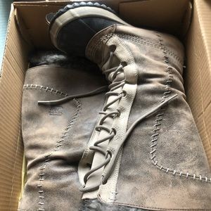 Waterproof, insulated, knee-high winter boots